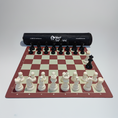 Profesyonel Satranç Takımı (95mm - 700gr - Çift Vezirli) Siyah - Yeşil