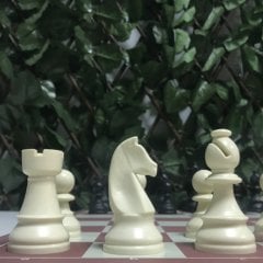 Profesyonel Satranç Takımı (95mm - Çift Vezirli - Floklu)