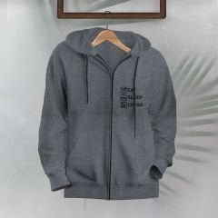 Sweatshirt - Eat Sleep Chess (Fermuarlı)