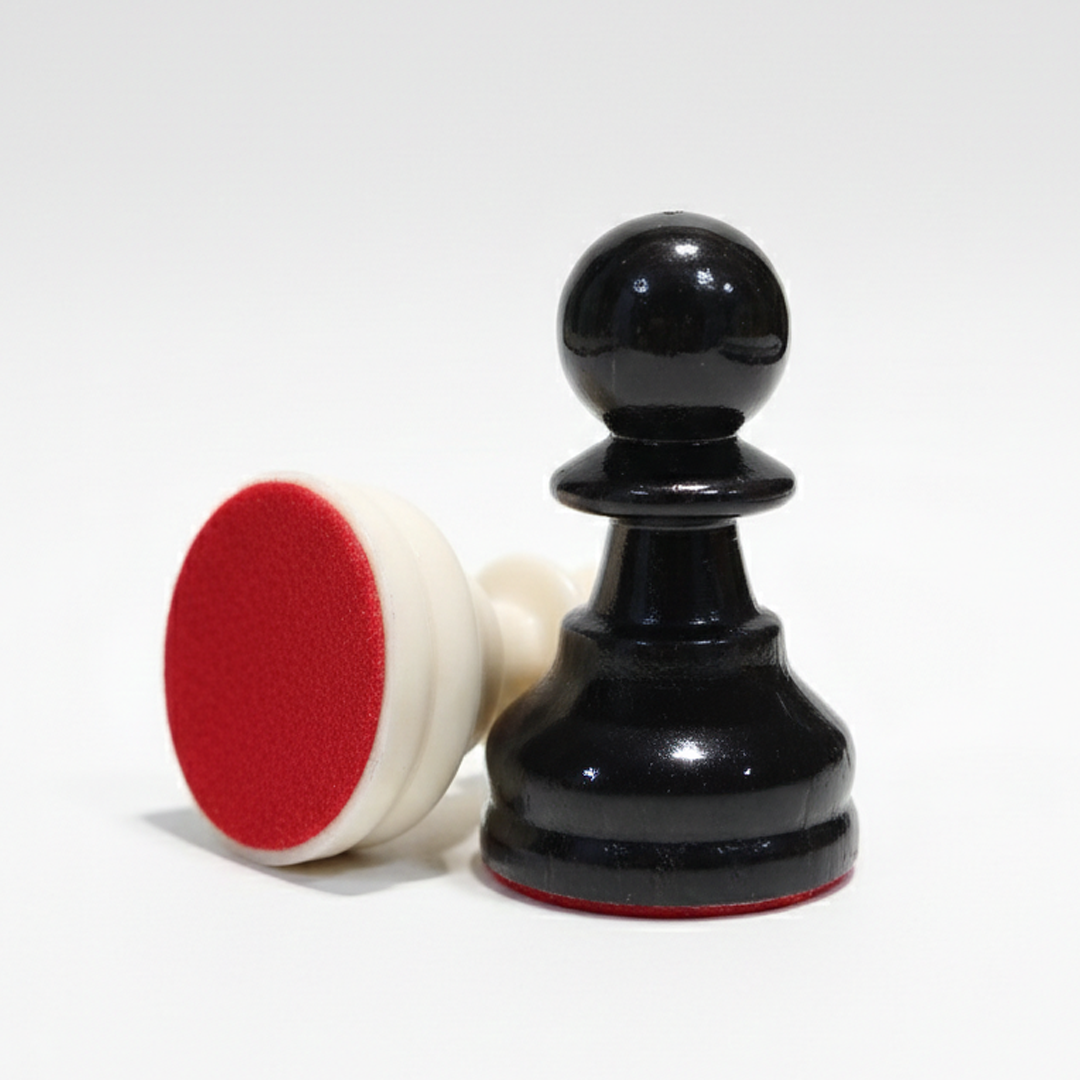 Floklu Profesyonel Satranç Taşları (95mm - 700gr - Çift Vezirli)