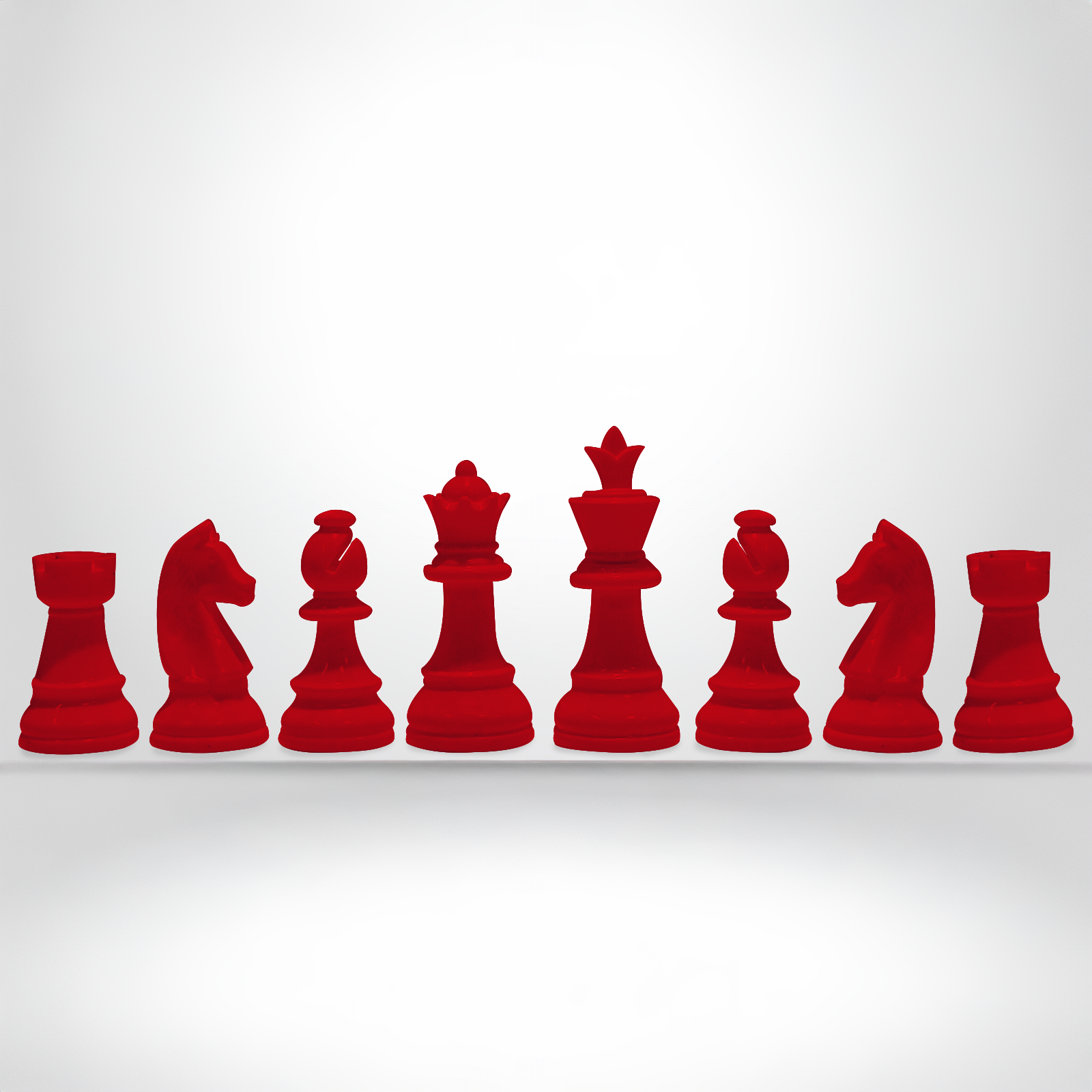 Profesyonel Renkli Satranç Taşları (95mm - 700gr - Çift Vezirli)