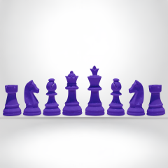 Profesyonel Renkli Satranç Taşları (95mm - 700gr - Çift Vezirli)