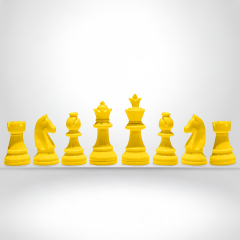 Profesyonel Renkli Satranç Taşları (95mm - 700gr - Çift Vezirli)