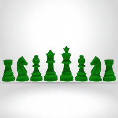 Profesyonel Renkli Satranç Taşları (95mm - 700gr - Çift Vezirli)