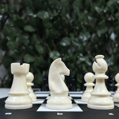 Premium Satranç Takımı (95mm - 700gr - Çift Vezirli - Floklu)