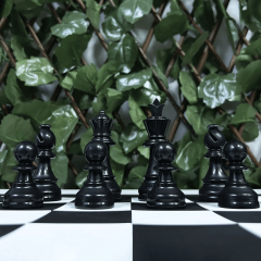 Premium Satranç Takımı (95mm - 700gr - Çift Vezirli - Floklu)