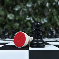 Premium Satranç Takımı (95mm - 700gr - Çift Vezirli - Floklu)