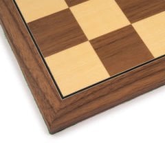 Deluxe Walnut Folding Chess Board - Deluxe Walnut Katlanabilir Satranç Zemini (45x45cm)