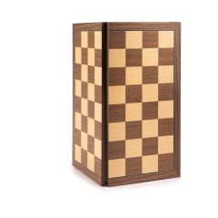 Deluxe Walnut Folding Chess Board - Deluxe Walnut Katlanabilir Satranç Zemini (45x45cm)