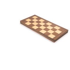 Deluxe Walnut Folding Chess Board - Deluxe Walnut Katlanabilir Satranç Zemini (45x45cm)