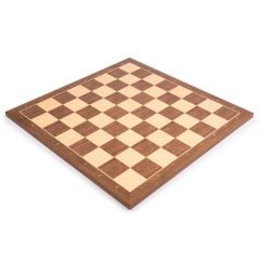 Walnut Standart Coordinates Chess Board - Walnut Standart Notasyonlu Satranç Zemini (50x50cm)