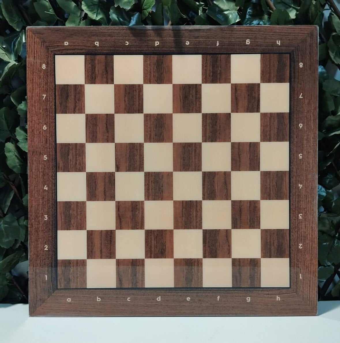 Notasyonlu Ahşap Satranç Zemini 44x44cm (Pleksi Kaplamalı-UV Baskı)