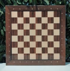 Notasyonlu Ahşap Satranç Zemini 44x44cm (Pleksi Kaplamalı-UV Baskı)