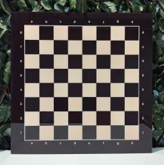Kahverengi Notasyonlu Satranç Zemini 44x44cm (Pleksi Kaplamalı-UV Baskı)