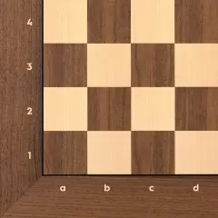 Notasyonlu Ceviz Ahşap Satranç Zemini 44x44cm (UV Baskı)