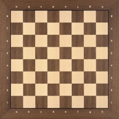 Notasyonlu Ceviz Ahşap Satranç Zemini 44x44cm (UV Baskı)