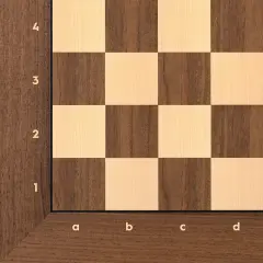 Notasyonlu Ceviz Ahşap Satranç Zemini (UV Baskı) - OUTLET