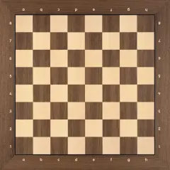 Notasyonlu Ceviz Ahşap Satranç Zemini (UV Baskı) - OUTLET