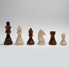 German Staunton 3.75'' - Notasyonlu Ceviz Ahşap Satranç Zemini (UV Baskı)