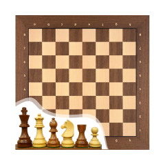 German Staunton 3.75'' - Notasyonlu Ceviz Ahşap Satranç Zemini