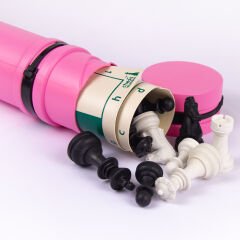 Premium Satranç Takımı (95mm - 1100gr) pembe