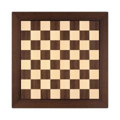 Floklu Profesyonel Satranç Taşları - Ceviz Ahşap Satranç Zemini (UV Baskı)