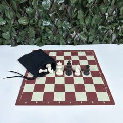 Profesyonel Satranç Takımı (Keseli - 95mm - Çift Vezirli)