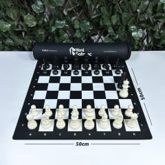 Premium Satranç Takımı (95mm - 700gr - Çift Vezirli - Floklu)