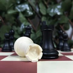 Profesyonel Satranç Taşları (92mm - Çift Vezirli)
