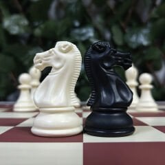 Profesyonel Satranç Taşları (92mm - Çift Vezirli)