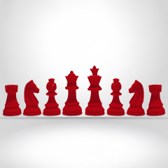 Renkli Profesyonel Satranç Takımı (95mm - 700gr - Çift Vezirli)