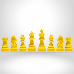 Renkli Profesyonel Satranç Takımı (95mm - 700gr - Çift Vezirli)